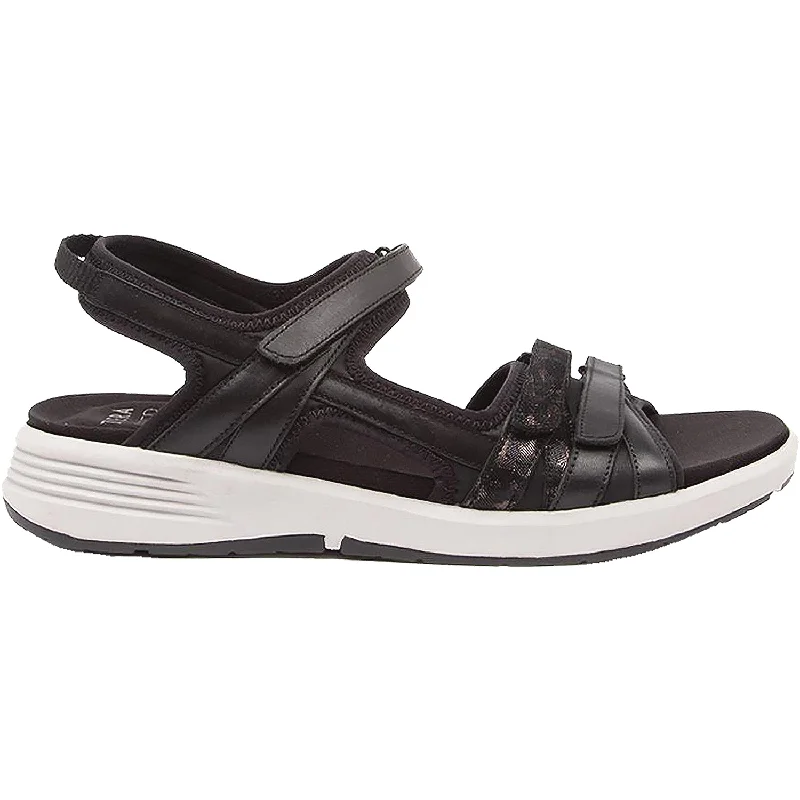 Men's sandals with a leather lining for comfortWomen's Ziera Unveil Black Multi Leather