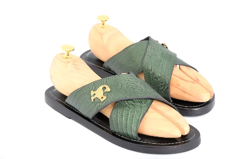 Men's sandals with a decorative buckle or charmAngola Slippers in Latest Design