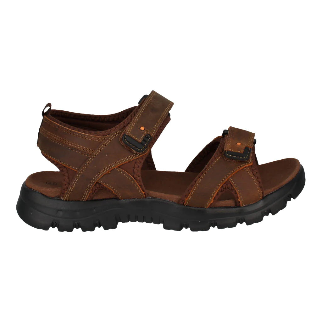 Men's sandals with a perforated leather upper for ventilationJosef Seibel 253313 Bart 03 Camel Leather