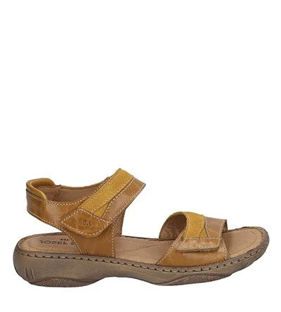 Men's leather sandals with an adjustable strapJOSEF SEIBEL DEBRA 19 SAFRON