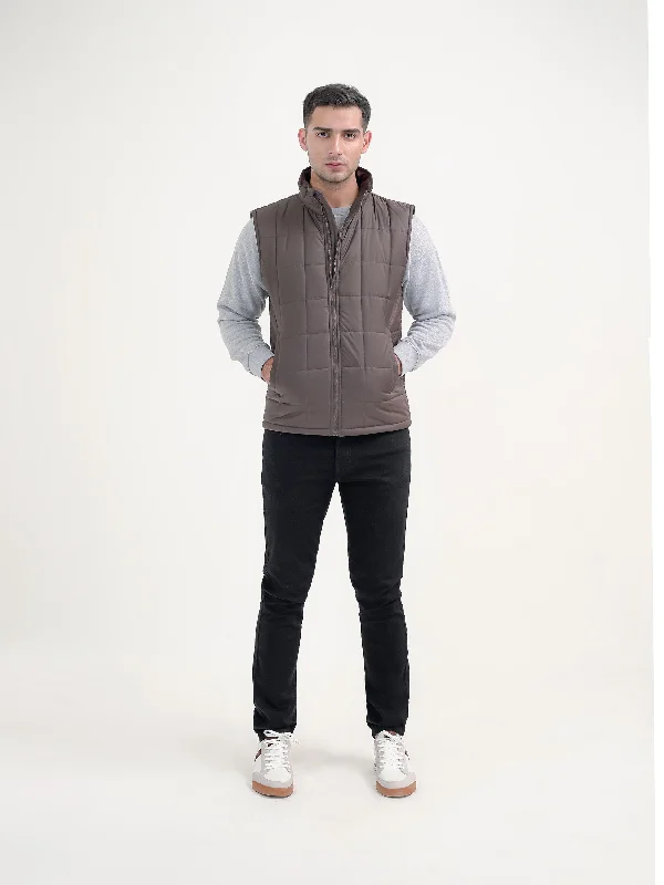 Men's sandals with a padded heel"KRAZ" Sleeveless Zipper Puffer Jacket