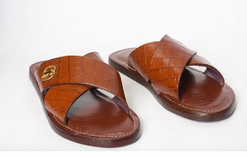 Men's sandals with a flexible sole for easy movementNubia leather open Slippers in new design Men's sandals with a flexible sole for easy movementNubia leather open Slippers in new design
