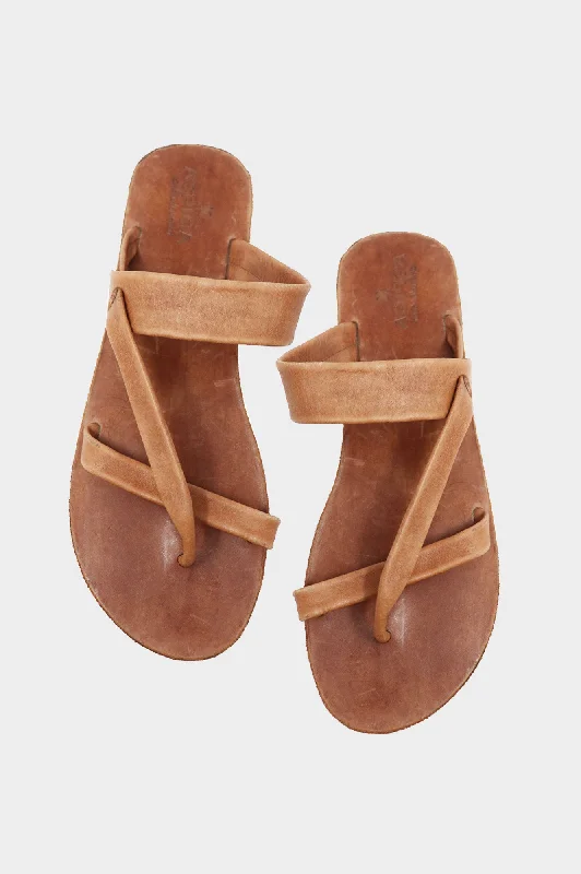 Waterproof men's sandals for water activitiesPuglia Leather Sandals | Tan