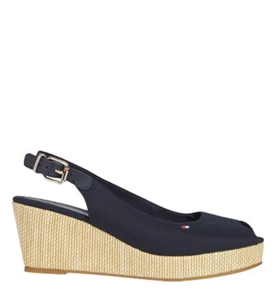 Men's sandals with a contrast stitching detailTOMMY HILFIGER ELBA SLING BACK WEDGE Men's sandals with a contrast stitching detailTOMMY HILFIGER ELBA SLING BACK WEDGE