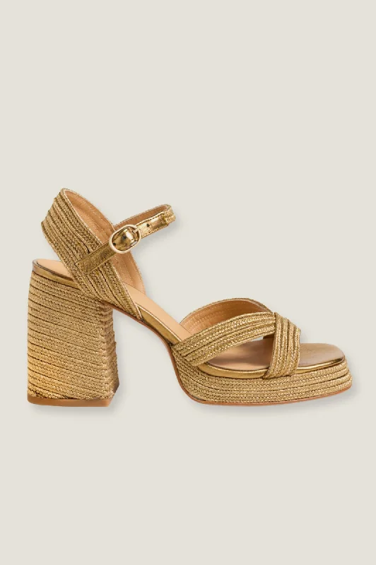 Men's sandals with a pointed toe for a stylish lookValle Platform High Heels | Gold Men's sandals with a pointed toe for a stylish lookValle Platform High Heels | Gold