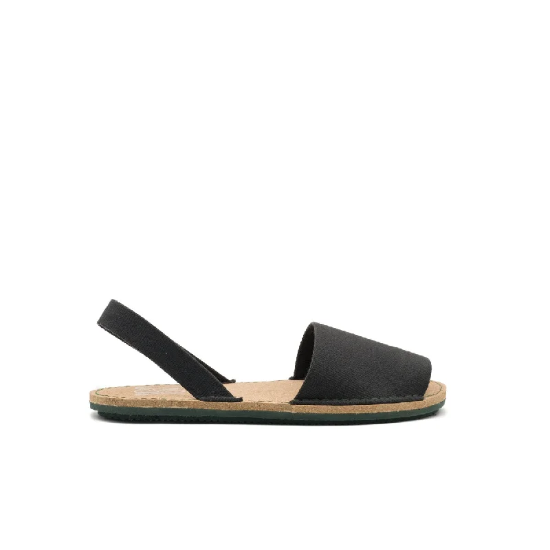 Men's sandals with a leather lining for comfortVegan sandal black WOO001