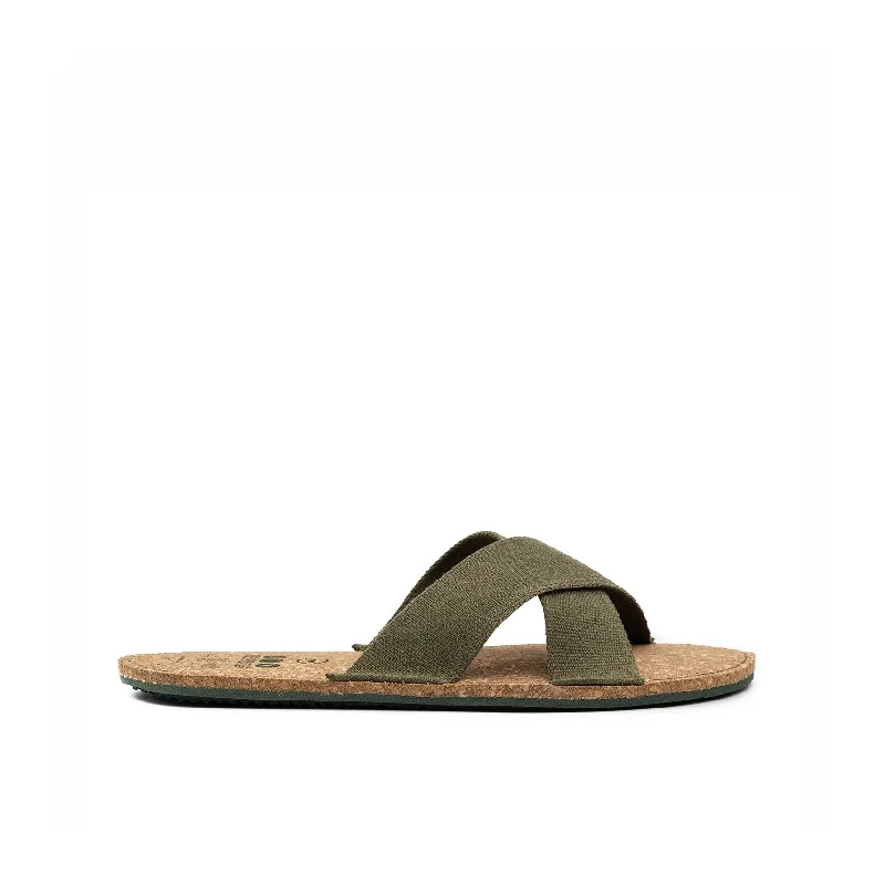 Men's sandals with a pointed toe for a stylish lookVegan sandal kaki SRI008