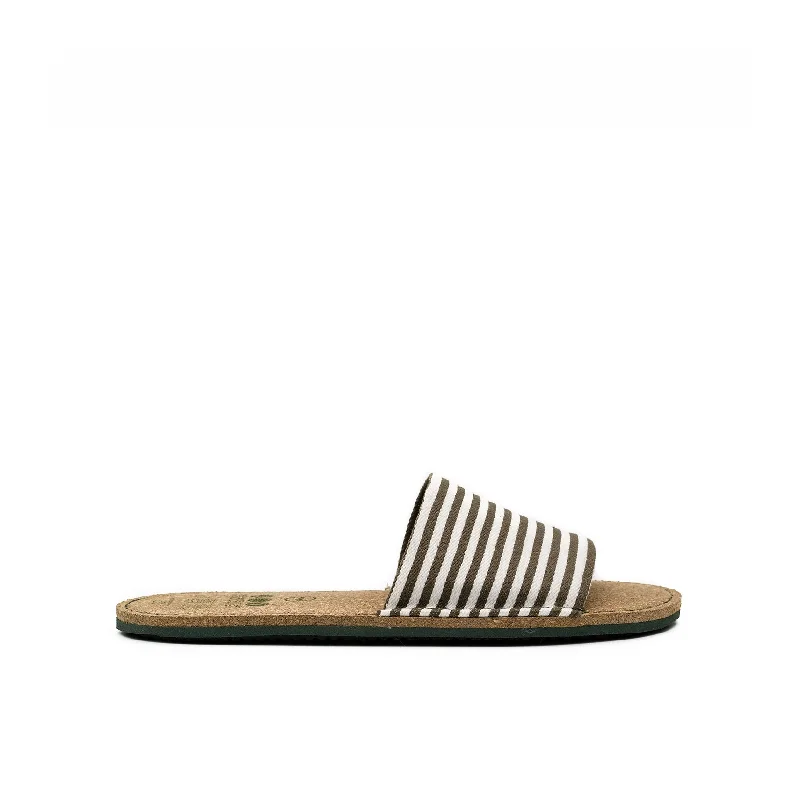 Men's sandals with a stretchy strap for a better fitVegan sandal white-khaki GAN014