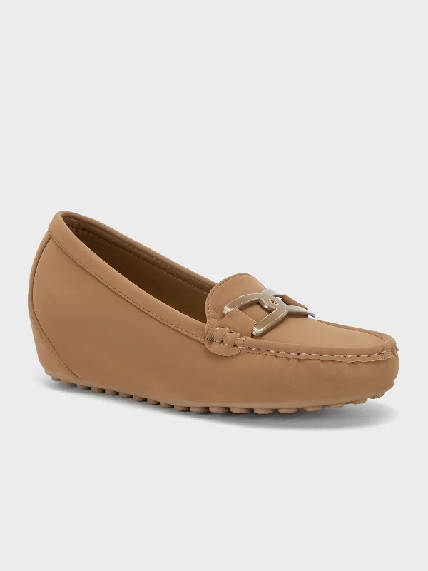 Men's sandals with a buckle closureWomens "CZARINA" Comfy Wedge Moccasins