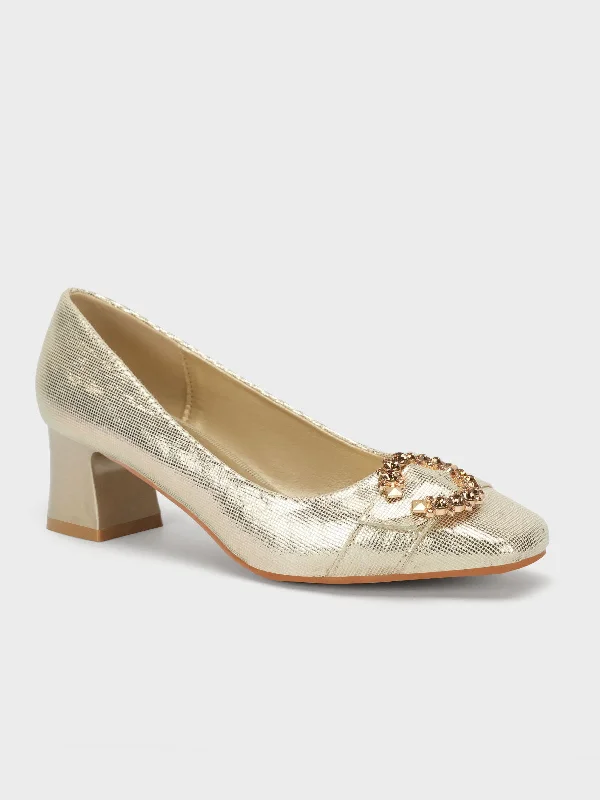 Men's sandals with a shock - absorbing insoleWomen's "ONNIKA" Block Heel Fancy Courts