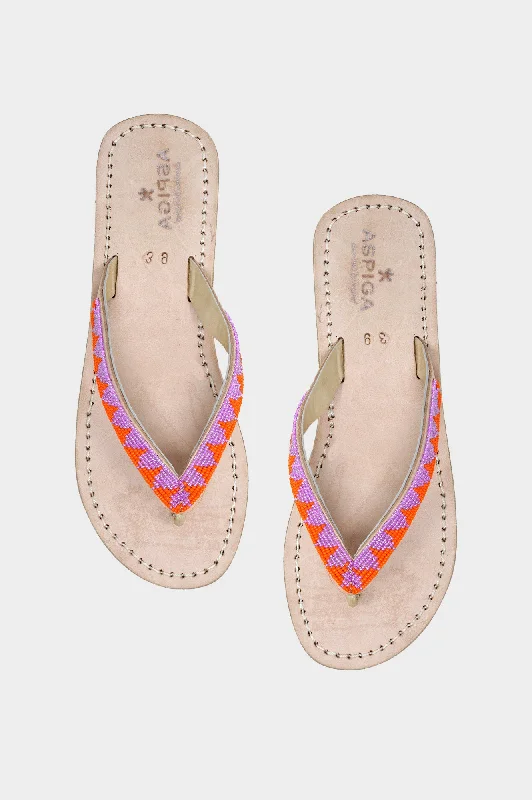 Men's sandals with a shock - absorbing insoleZiggy Sandals | Orange/Pink