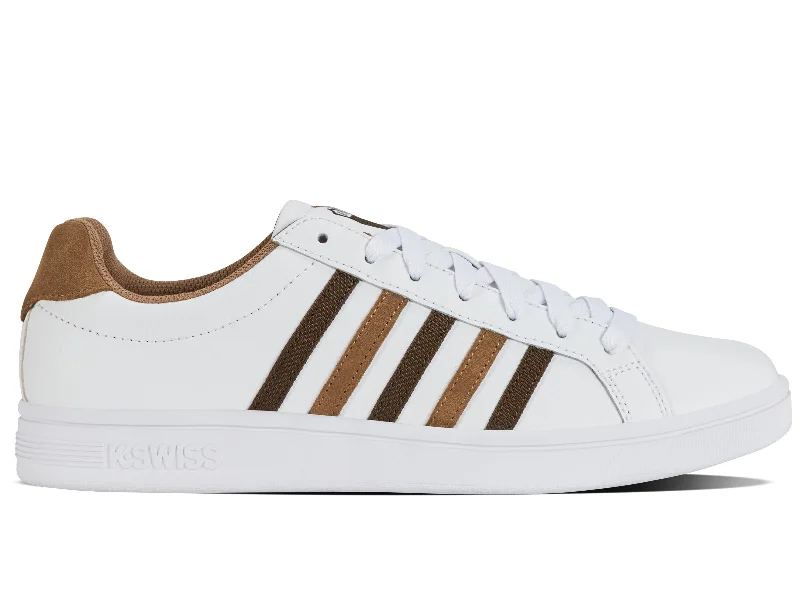 Men's casual sneakers with a woven upper for a unique texture07011-919-M | COURT TIEBREAK | WHITE/TOASTED COCONUT/CHOCOLATE BROWN Men's casual sneakers with a woven upper for a unique texture07011-919-M | COURT TIEBREAK | WHITE/TOASTED COCONUT/CHOCOLATE BROWN