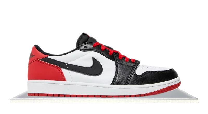 Men's lifestyle sneakers with a premium material constructionAir Jordan 1 Low Black Toe (2023) Men's lifestyle sneakers with a premium material constructionAir Jordan 1 Low Black Toe (2023)