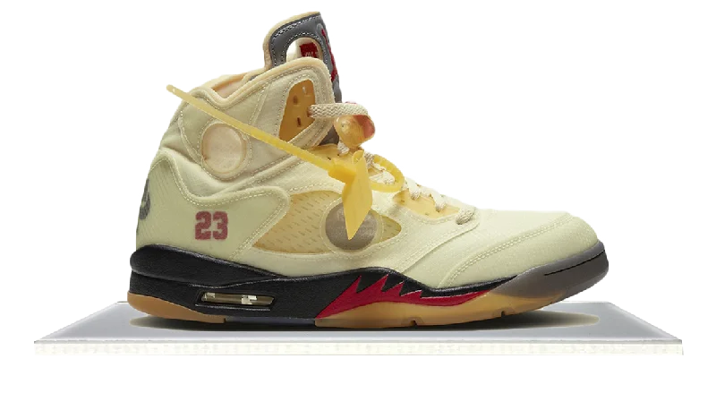 Men's high - performance basketball sneakers with air cushioningAir Jordan 5 Retro Off-White Sail Men's high - performance basketball sneakers with air cushioningAir Jordan 5 Retro Off-White Sail