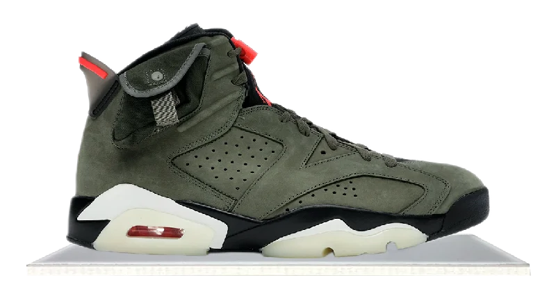 Men's navy blue suede sneakers with gold - toned eyeletsAir Jordan 6 Travis Scott Olive Men's navy blue suede sneakers with gold - toned eyeletsAir Jordan 6 Travis Scott Olive