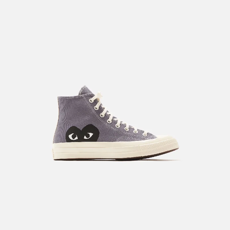 Men's slip - on sneakers with elastic side panelsCDG Pocket x Converse Chuck 70 High - Steel Gray Men's slip - on sneakers with elastic side panelsCDG Pocket x Converse Chuck 70 High - Steel Gray