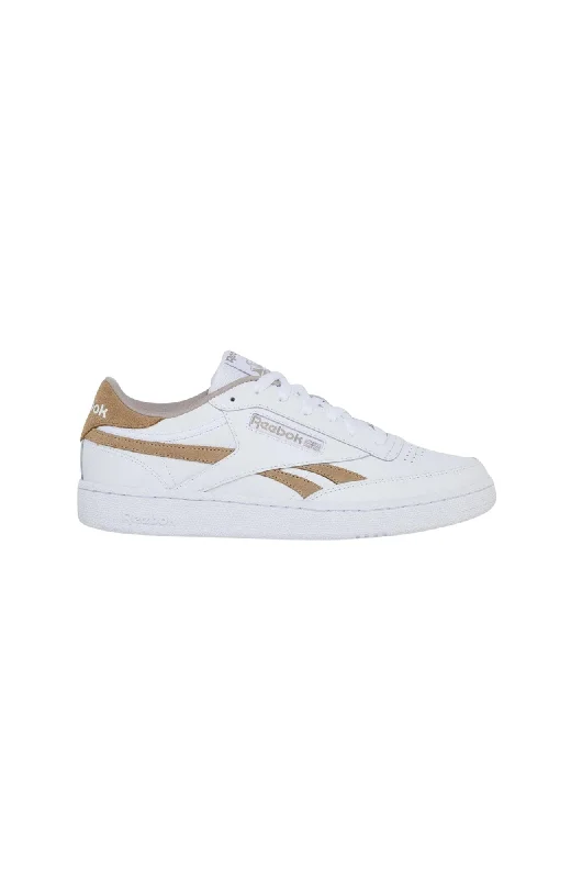 Men's fashion - forward sneakers with a unique tongue designClub C Revenge Shoe White Boulder Beige Men's fashion - forward sneakers with a unique tongue designClub C Revenge Shoe White Boulder Beige