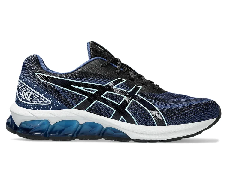 Men's classic white leather sneakers with black lacesMen's Asics Gel-Quantum 180 7 (Black/Midnight Blue) Men's classic white leather sneakers with black lacesMen's Asics Gel-Quantum 180 7 (Black/Midnight Blue)