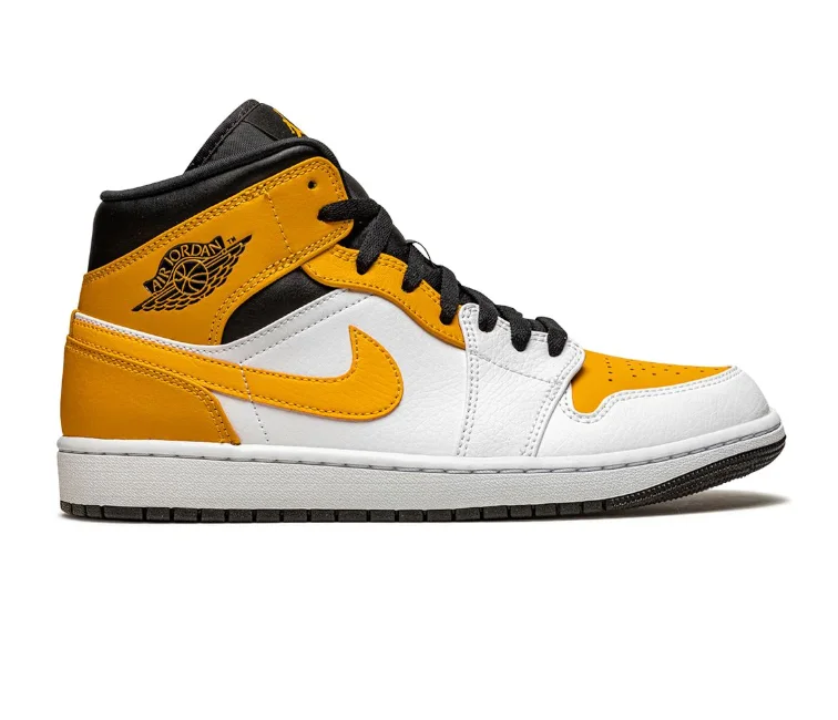 Men's low - profile tennis sneakers for a sleek lookMen's Nike Air Jordan 1 Mid (University Gold) Men's low - profile tennis sneakers for a sleek lookMen's Nike Air Jordan 1 Mid (University Gold)