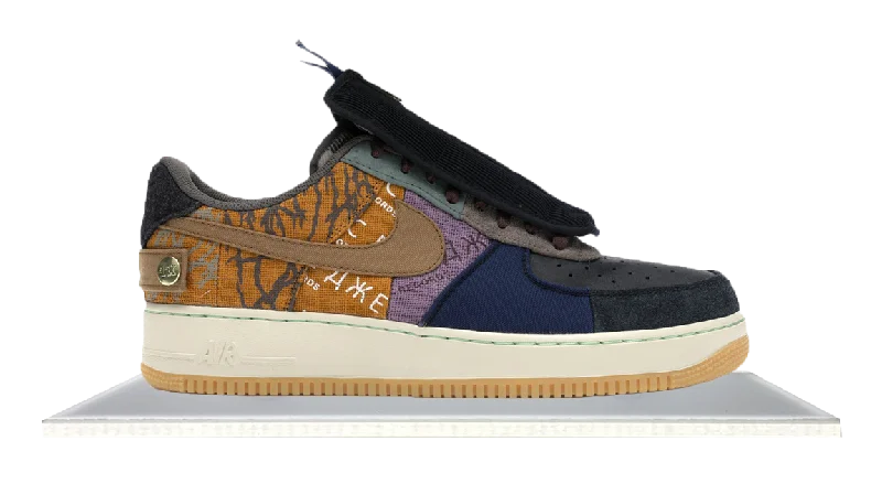 Men's high - top leather sneakers with a zip - up sideAir Force 1 Cactus Jack Travis Scott Men's high - top leather sneakers with a zip - up sideAir Force 1 Cactus Jack Travis Scott