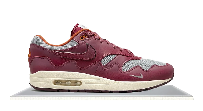 Men's fashion - forward sneakers with a unique tongue designAir Max 1 x Patta Waves Rush Maroon Men's fashion - forward sneakers with a unique tongue designAir Max 1 x Patta Waves Rush Maroon