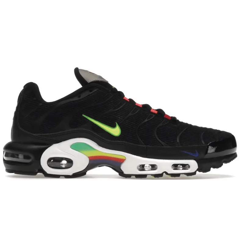 Men's casual sneakers with a woven upper for a unique textureMen’s Nike AirMax Plus SE TN ‘Black/Lemon Venom’ Men's casual sneakers with a woven upper for a unique textureMen’s Nike AirMax Plus SE TN ‘Black/Lemon Venom’