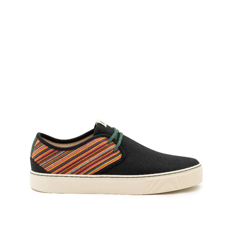 Men's camo - print sneakers for an edgy styleVegan sneaker black shanti SID008