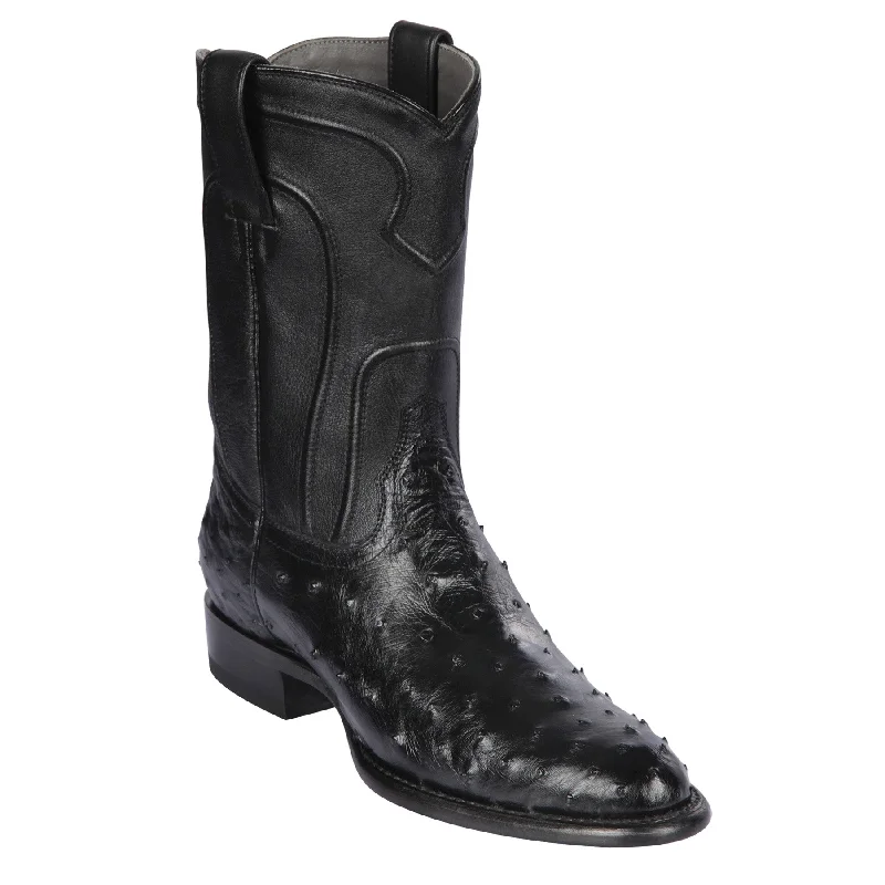 Men's cowboy boots with a snake - skin textureOstrich Roper Western Boots