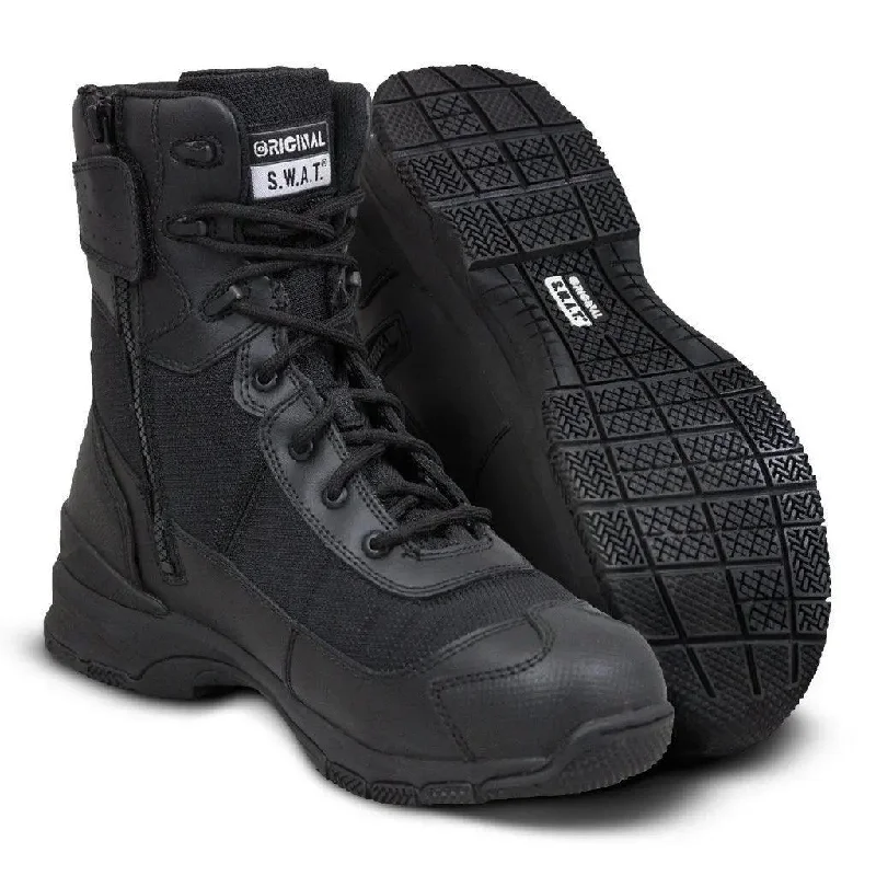 Men's western boots with a tooled leather design on the shaftOriginal S.W.A.T HAWK 9" Side-Zip EN Men's Black 165231 Men's western boots with a tooled leather design on the shaftOriginal S.W.A.T HAWK 9" Side-Zip EN Men's Black 165231