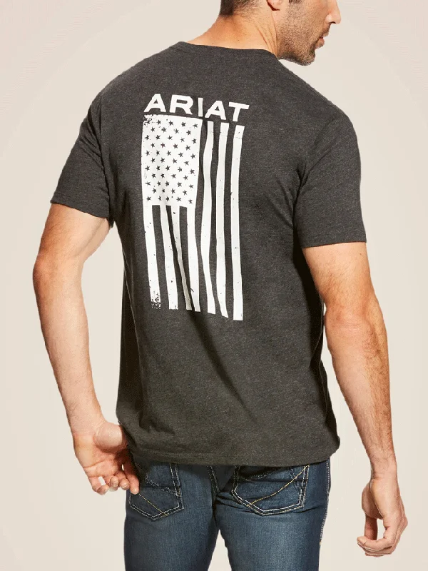 Men's western boots with a suede shaft and a leather soleAriat 10025209 Mens Freedom T-Shirt Charcoal Heather Men's western boots with a suede shaft and a leather soleAriat 10025209 Mens Freedom T-Shirt Charcoal Heather