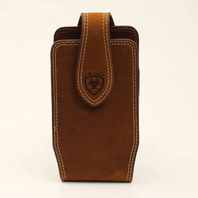 Alligator - embossed men's western boots for a bold statementAriat Brown Leather Phone Case Alligator - embossed men's western boots for a bold statementAriat Brown Leather Phone Case