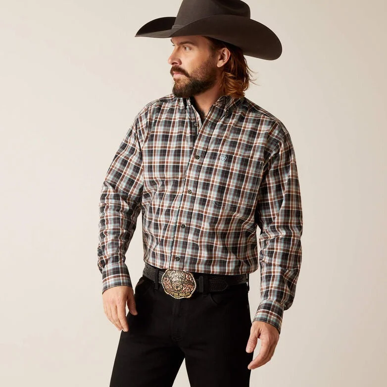 Men's western boots with a leather sole and a heel guardAriat Men's Pro Series Nathanael Classic Fit Western Button Down Shirt in White/Plaid Men's western boots with a leather sole and a heel guardAriat Men's Pro Series Nathanael Classic Fit Western Button Down Shirt in White/Plaid