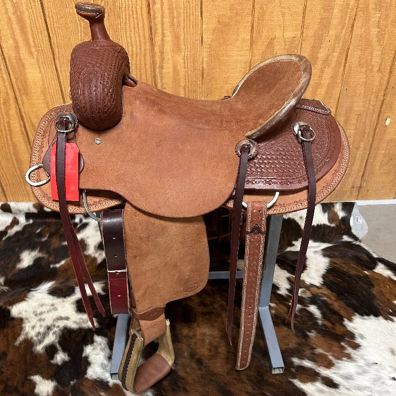 Men's western boots with a distressed leather finish for a rugged lookHR 16.5 inch Association Saddle Men's western boots with a distressed leather finish for a rugged lookHR 16.5 inch Association Saddle