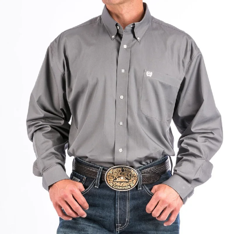 Men's western boots with a decorative concho belt and buckleCinch Men's Classic Fit Solid Gray Western Shirt Men's western boots with a decorative concho belt and buckleCinch Men's Classic Fit Solid Gray Western Shirt