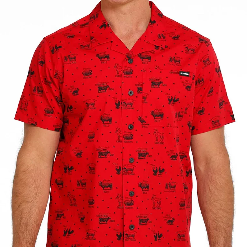 Men's western boots with a traditional western boot silhouette and a polished shineCinch Men's Jingle Bulls Short Sleeve Christmas Camp Shirt Men's western boots with a traditional western boot silhouette and a polished shineCinch Men's Jingle Bulls Short Sleeve Christmas Camp Shirt