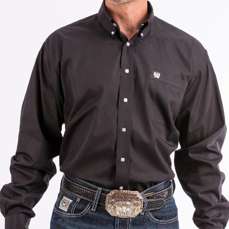 Men's western boots with a scalloped edge and a pull - on strapCinch Men's Classic Fit Solid Western Button Down Shirt in Black Men's western boots with a scalloped edge and a pull - on strapCinch Men's Classic Fit Solid Western Button Down Shirt in Black