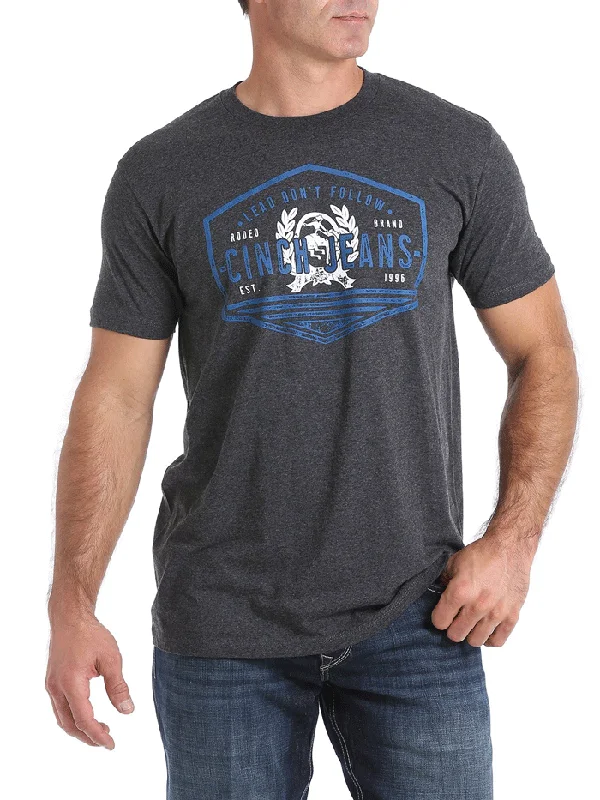 Men's western boots with a tooled leather design on the shaftCinch MTT1690374 Mens Classic Logo Tee Black Heather Men's western boots with a tooled leather design on the shaftCinch MTT1690374 Mens Classic Logo Tee Black Heather