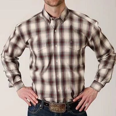 Men's western boots with a scalloped edge and a pull - on strapRoper Men's Amarillo Collection Red Currant Button Down Western Shirt Men's western boots with a scalloped edge and a pull - on strapRoper Men's Amarillo Collection Red Currant Button Down Western Shirt