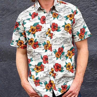 Men's western boots with a high - heeled design and a pointed toeTin Haul Men's Landscape Tropical Short Sleeve Western Shirt Men's western boots with a high - heeled design and a pointed toeTin Haul Men's Landscape Tropical Short Sleeve Western Shirt