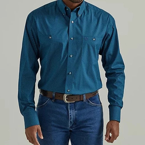 Western - style men's boots with intricate tooling and stitchingWrangler Men's George Strait Midnight Squares Western Button Down Shirt Western - style men's boots with intricate tooling and stitchingWrangler Men's George Strait Midnight Squares Western Button Down Shirt