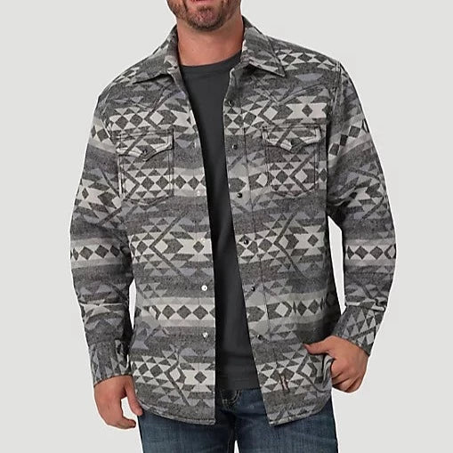 Men's western boots with a leather sole and a heel guardWrangler Retro Men's Premium Jacquard Snap Shirt Jacket in Vintage Indigo Men's western boots with a leather sole and a heel guardWrangler Retro Men's Premium Jacquard Snap Shirt Jacket in Vintage Indigo