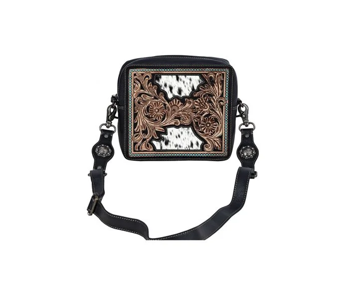 Western - style men's boots with intricate tooling and stitchingMyra Dakota Basin Hand-tooled bag Western - style men's boots with intricate tooling and stitchingMyra Dakota Basin Hand-tooled bag