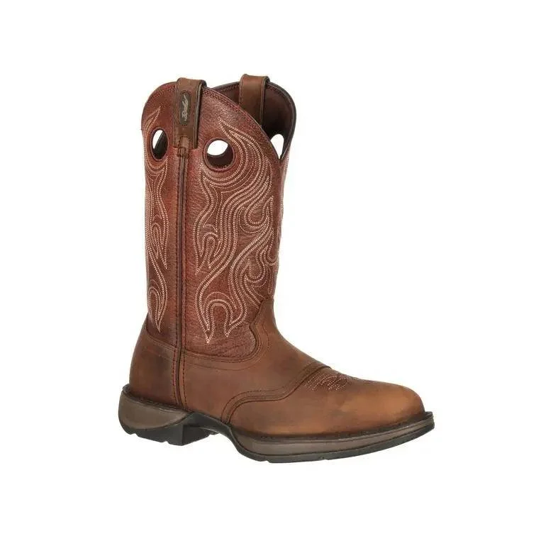 Men's western boots in a rich brown or black leatherDurango Rebel Mens Brown Saddle Western Boots DB5474 Men's western boots in a rich brown or black leatherDurango Rebel Mens Brown Saddle Western Boots DB5474