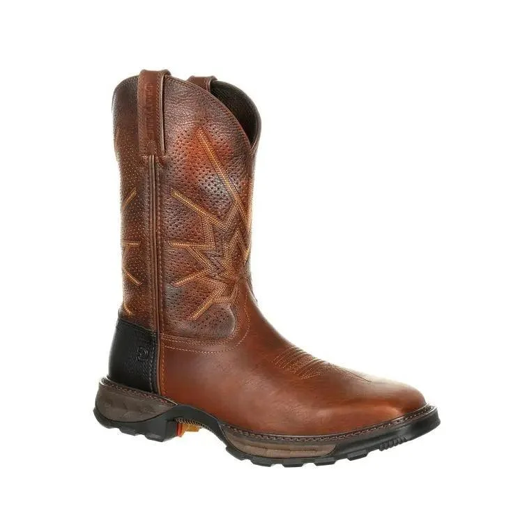 Vintage - style men's western boots with a square toe and spur ledgeDurango Maverick XP Steel Toe Ventilated Pull-On Work Boot DDB0175 Vintage - style men's western boots with a square toe and spur ledgeDurango Maverick XP Steel Toe Ventilated Pull-On Work Boot DDB0175