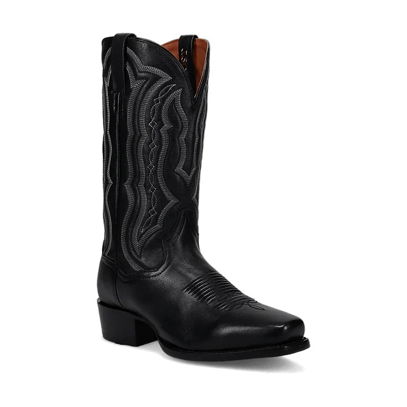 Vintage - style men's western boots with a square toe and spur ledgeDan Post Wade Black Classic Leather Boot DP3356 Vintage - style men's western boots with a square toe and spur ledgeDan Post Wade Black Classic Leather Boot DP3356