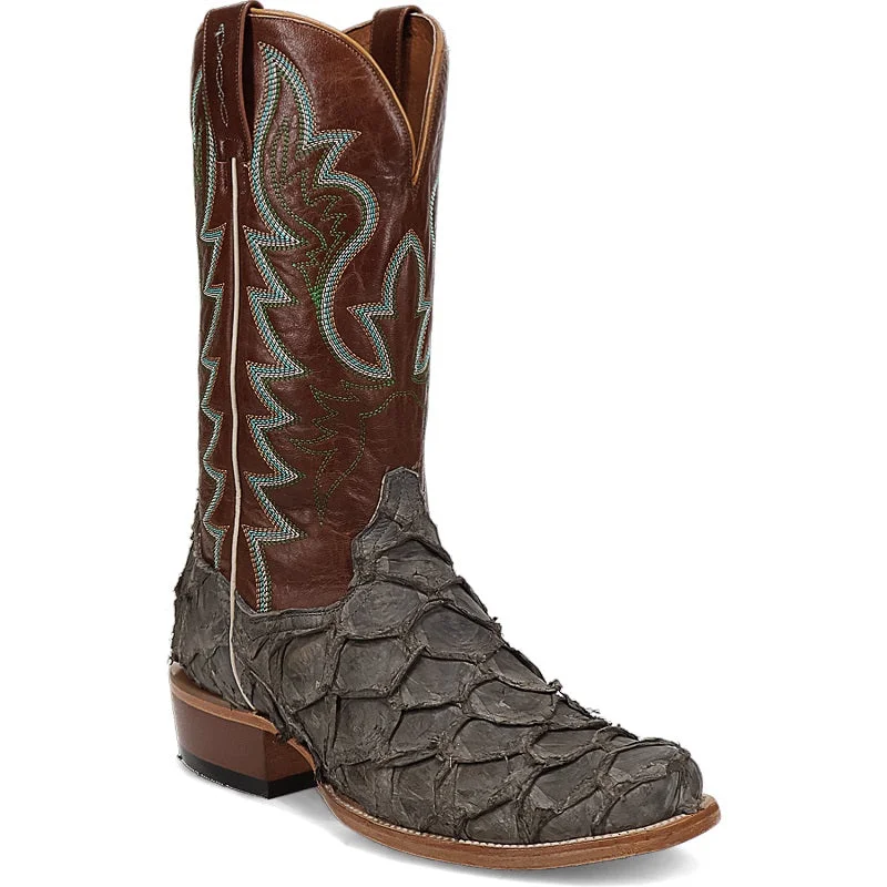 Men's western boots with a concho - studded strap and a pointed toeDan Post Men's Riggs Pirarucu Boot DP5022 Men's western boots with a concho - studded strap and a pointed toeDan Post Men's Riggs Pirarucu Boot DP5022
