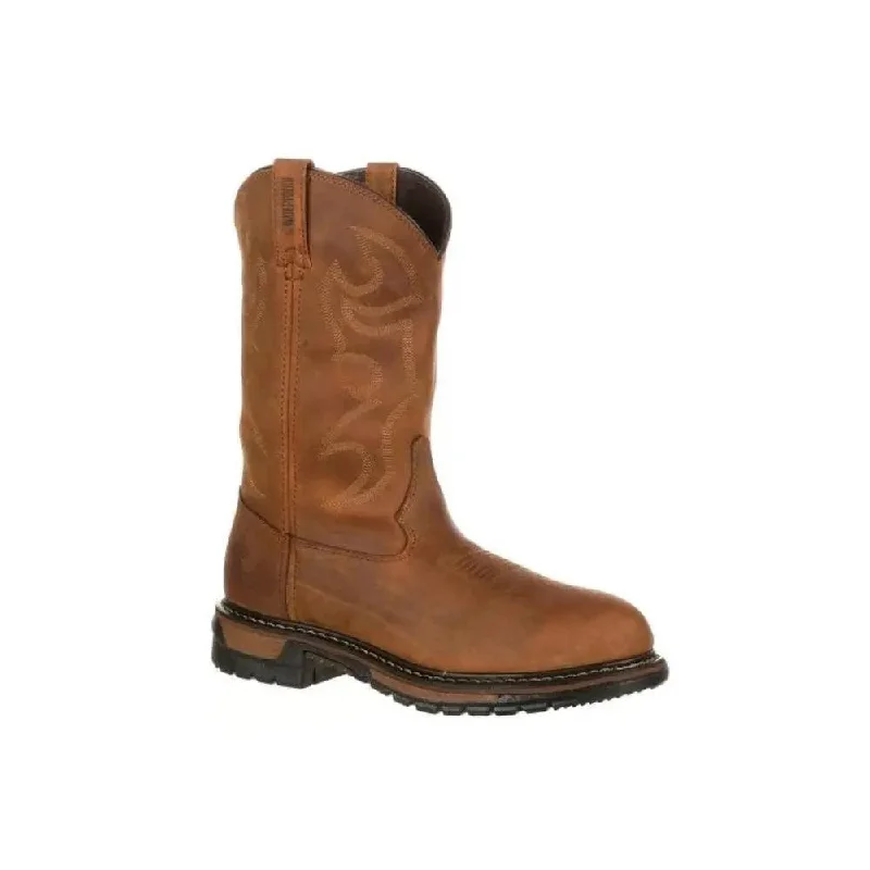 Men's western boots with a rubber sole for traction on various surfacesRocky Original Ride Branson Roper Waterproof Men’s Western Boot 2733 Men's western boots with a rubber sole for traction on various surfacesRocky Original Ride Branson Roper Waterproof Men’s Western Boot 2733