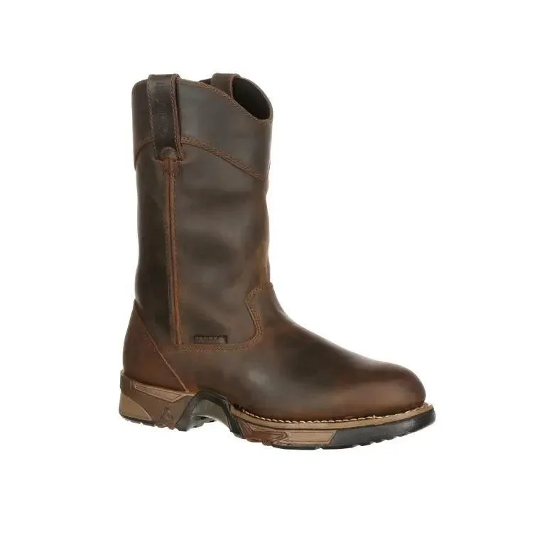Men's western boots with a silver - toned hardware and accentsRocky Aztec Waterproof Wellington Men’s Work Boot 5639 Men's western boots with a silver - toned hardware and accentsRocky Aztec Waterproof Wellington Men’s Work Boot 5639