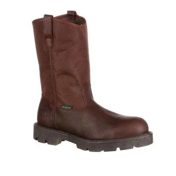 Men's western boots with a concho - studded strap and a pointed toeGeorgia Boot Steel Toe Waterproof Wellington G111 Men's western boots with a concho - studded strap and a pointed toeGeorgia Boot Steel Toe Waterproof Wellington G111