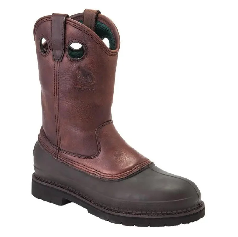 Alligator - embossed men's western boots for a bold statementGeorgia Boot Muddog Pull-On Steel Toe Work Boot G5655 Alligator - embossed men's western boots for a bold statementGeorgia Boot Muddog Pull-On Steel Toe Work Boot G5655